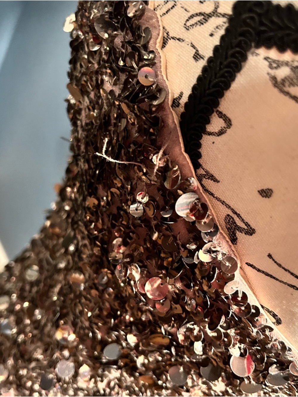 SCALA Strapless Silk Hand-Beaded Sequined Dress - Picture 5 of 15